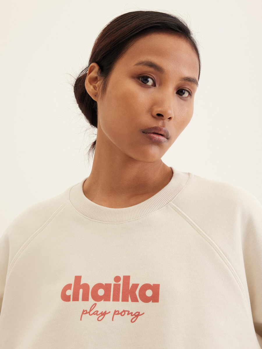 Свитшот «play-pong» Chaika, цвет: Светло-серый, SS25SS01-11 купить онлайн