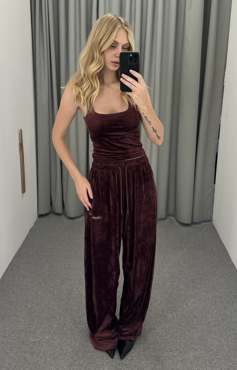 Майка из велюра BURGUNDY Label .B, цвет: burgundy, Tp.07.2.70BRD купить онлайн