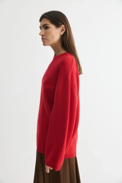 Джемпер базовый из шерсти Daisyknit, цвет: красный  |новая коллекция купить онлайн