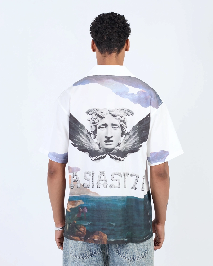 Рубашка с принтом ASIA ST 71, цвет: белый, Ast71.AU-shirt-perseus-wh купить онлайн