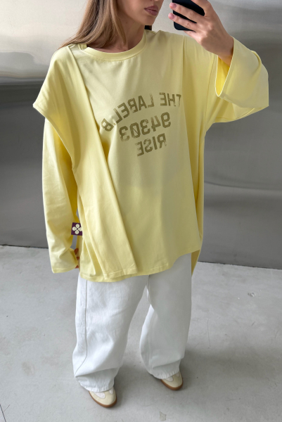 Лонгслив Крест-накрест Label .B, цвет: Желтый,  купить онлайн