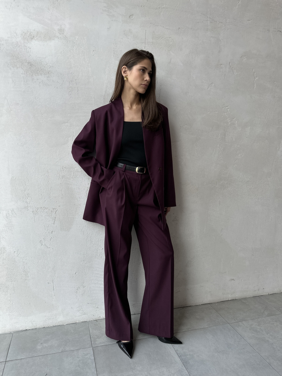 Жакет из вискозы без лацкана VELVET, цвет: Бордовый, 00-00004834 купить онлайн