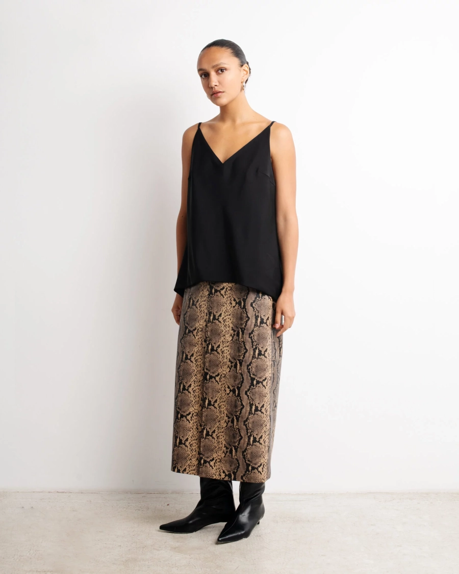 Юбка "Питон" Anmuse, цвет: коричневый, SK24А100-РТ купить онлайн