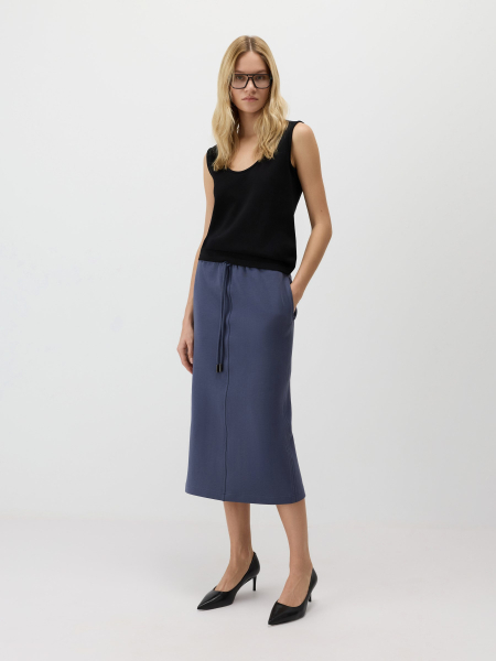 Юбка миди Conso, цвет: синий,  купить онлайн