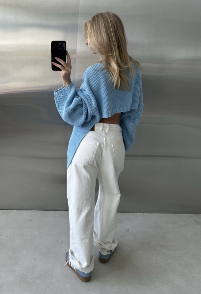 Джемпер с открытой спиной Label .B, цвет: голубой Kn.01.34LB | новая ресейл коллекция купить онлайн