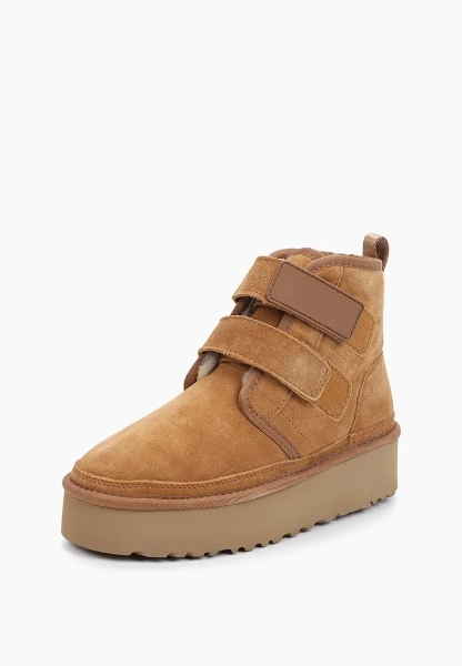 Угги на липучках из натуральной замши SBALO, цвет: рыжий SUG7-2 купить онлайн