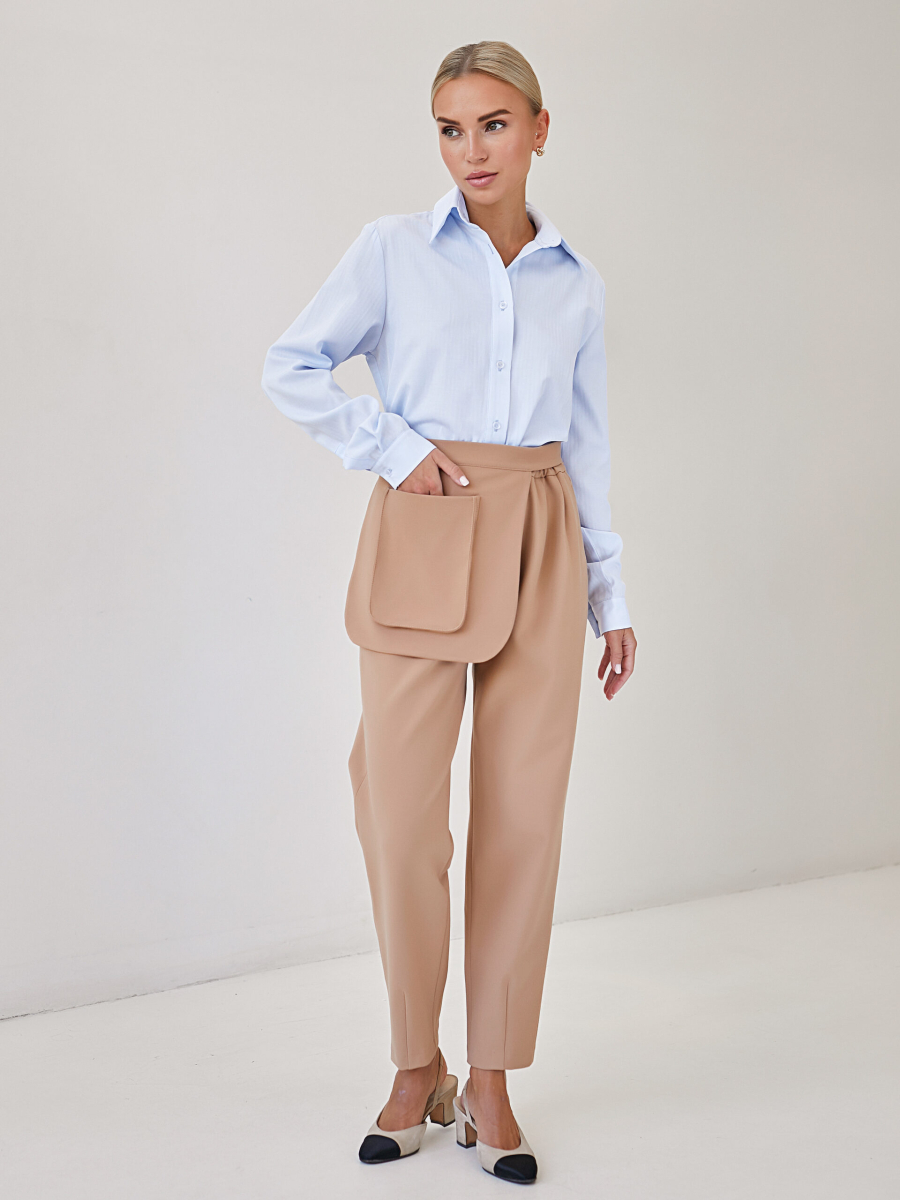 Рубашка базовая I.B.W., цвет: голубой, SH001 купить онлайн