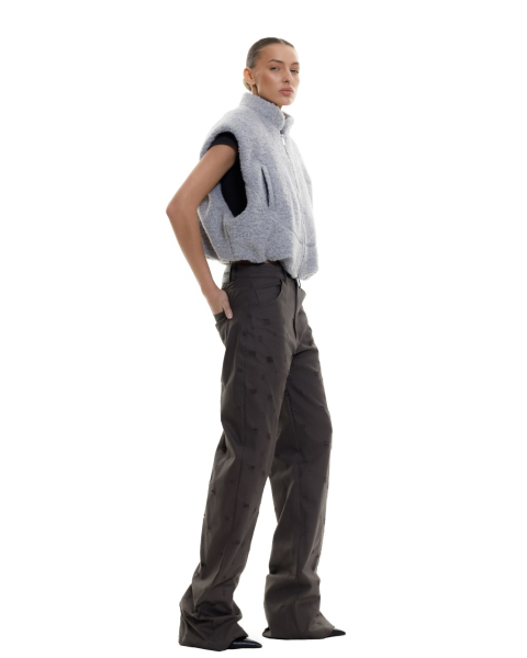 Жилет из фактурной ткани Suborbia, цвет: голубой, 04933 купить онлайн