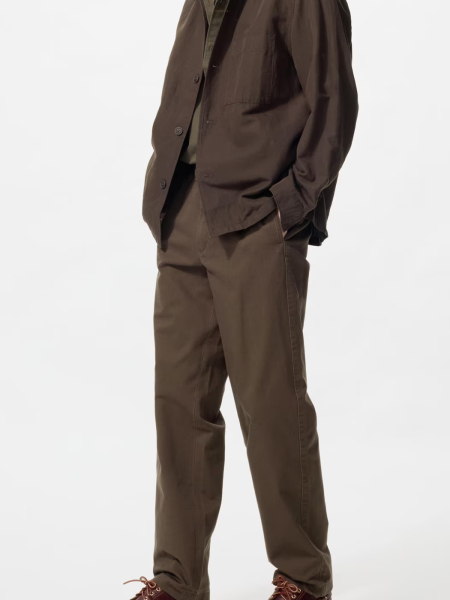 Брюки чинос Uniqlo shvetsov store, цвет: коричневый, 321-488458 купить онлайн