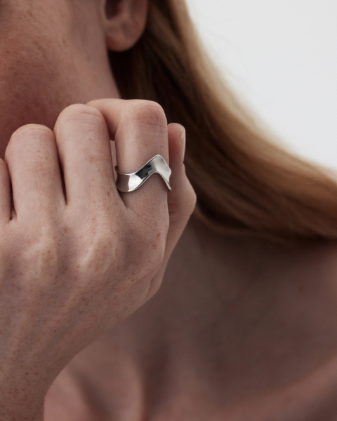 Кольцо-элемент глянцевое Fragment 6 Darkrain, цвет: серебро, LS4023 купить онлайн