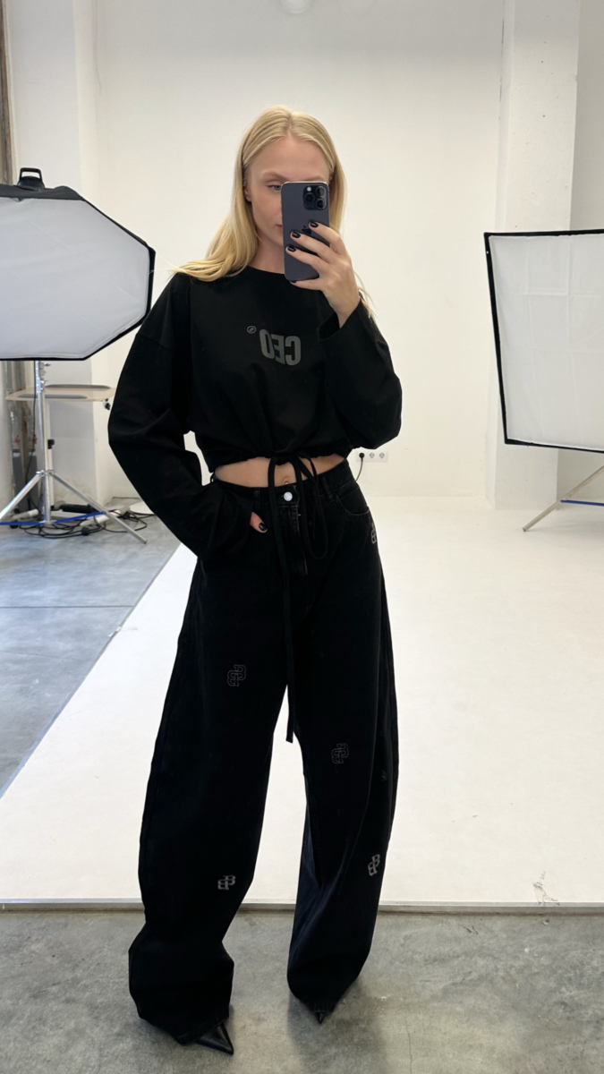 Лонгслив на кулисе BLACK Label .B, цвет: black,  купить онлайн