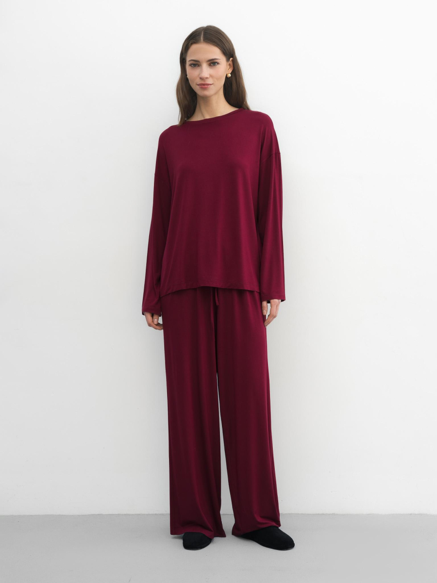 Костюм из бамбука Burgundy PURE LINEN, цвет: бургунди  купить онлайн