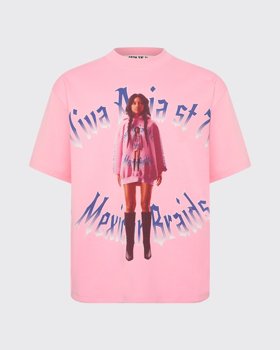 Футболка MEXICAN BRAIDS PINK ASIA ST 71, цвет: розовый, Ast71.tt-braid-pink купить онлайн