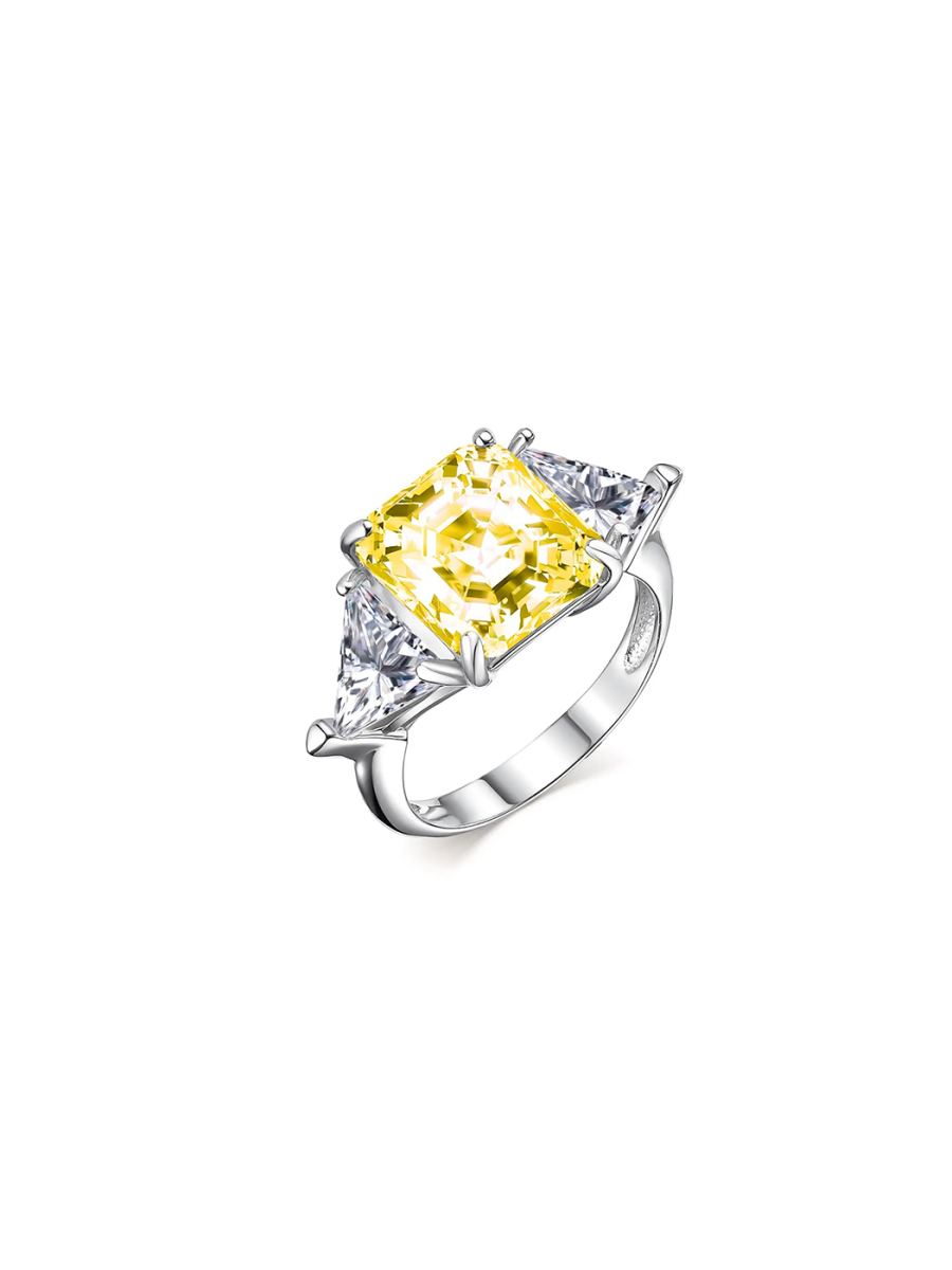 Кольцо «TOSYA PREMIUM» с желтым фианитом Diamond