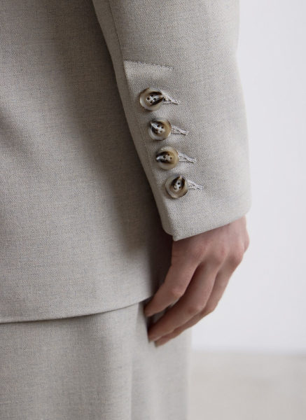 Жакет двубортный ALL WE NEED, цвет: Серо-бежевый, 2604W1204-12 купить онлайн