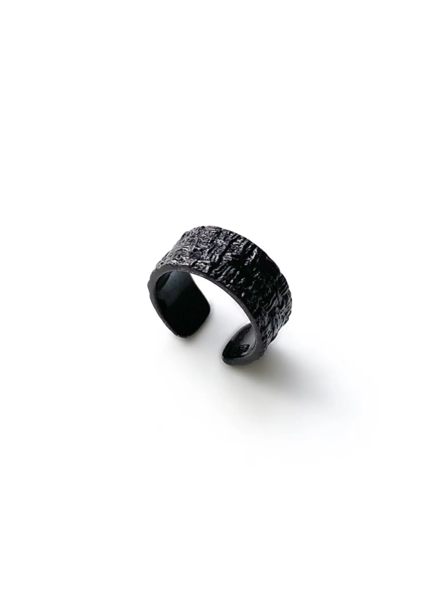 Серебряная серьга-кафф "Black"