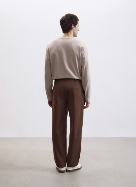 Прямые брюки из испанского хлопка ALL WE NEED, цвет: коричневый, 2603M16122-19 купить онлайн