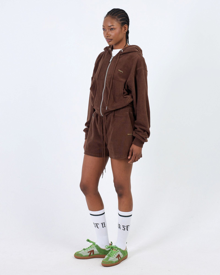 Шорты женские из терри ASIA ST 71, цвет: коричневый, Ast71.shorts-terry-br-w купить онлайн