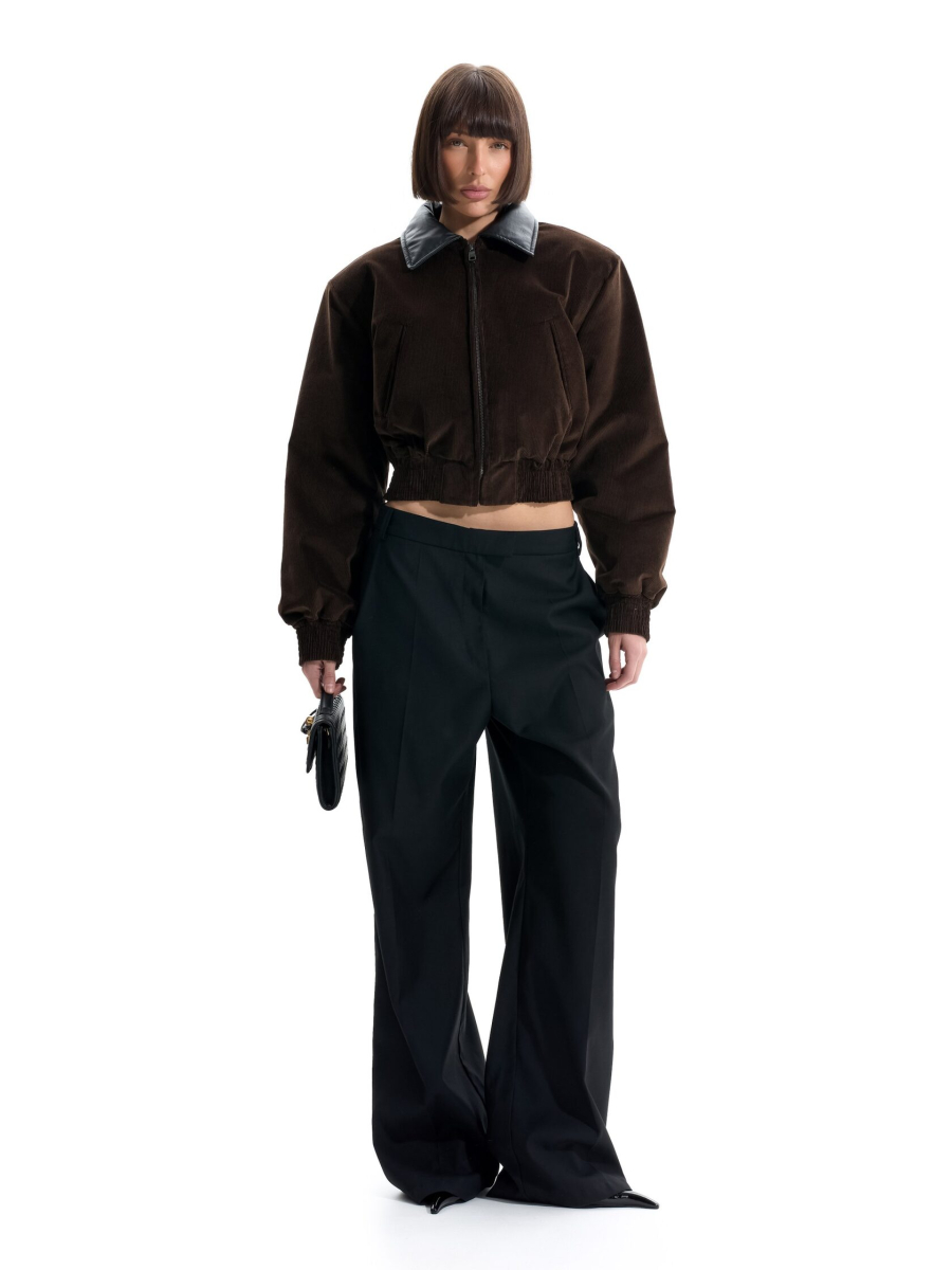 Бомбер из вельвета ANOTHER SELECT, цвет: коричневый, 00181 купить онлайн