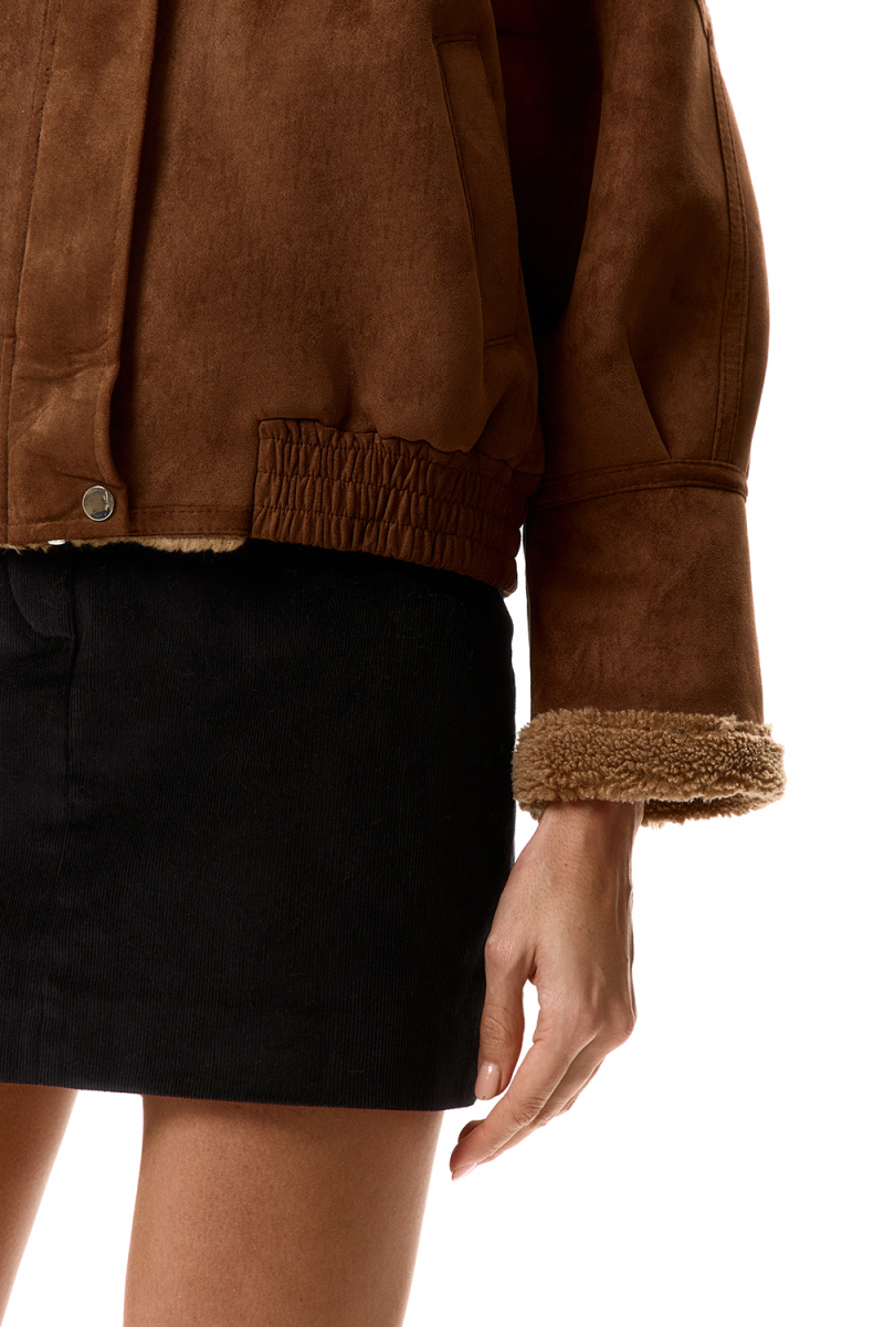 Куртка - дублёнка SODAMODA, цвет: коричневый, 15962 купить онлайн