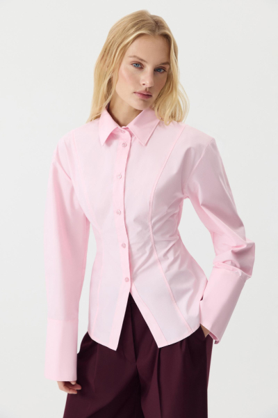 Рубашка приталенная из хлопка