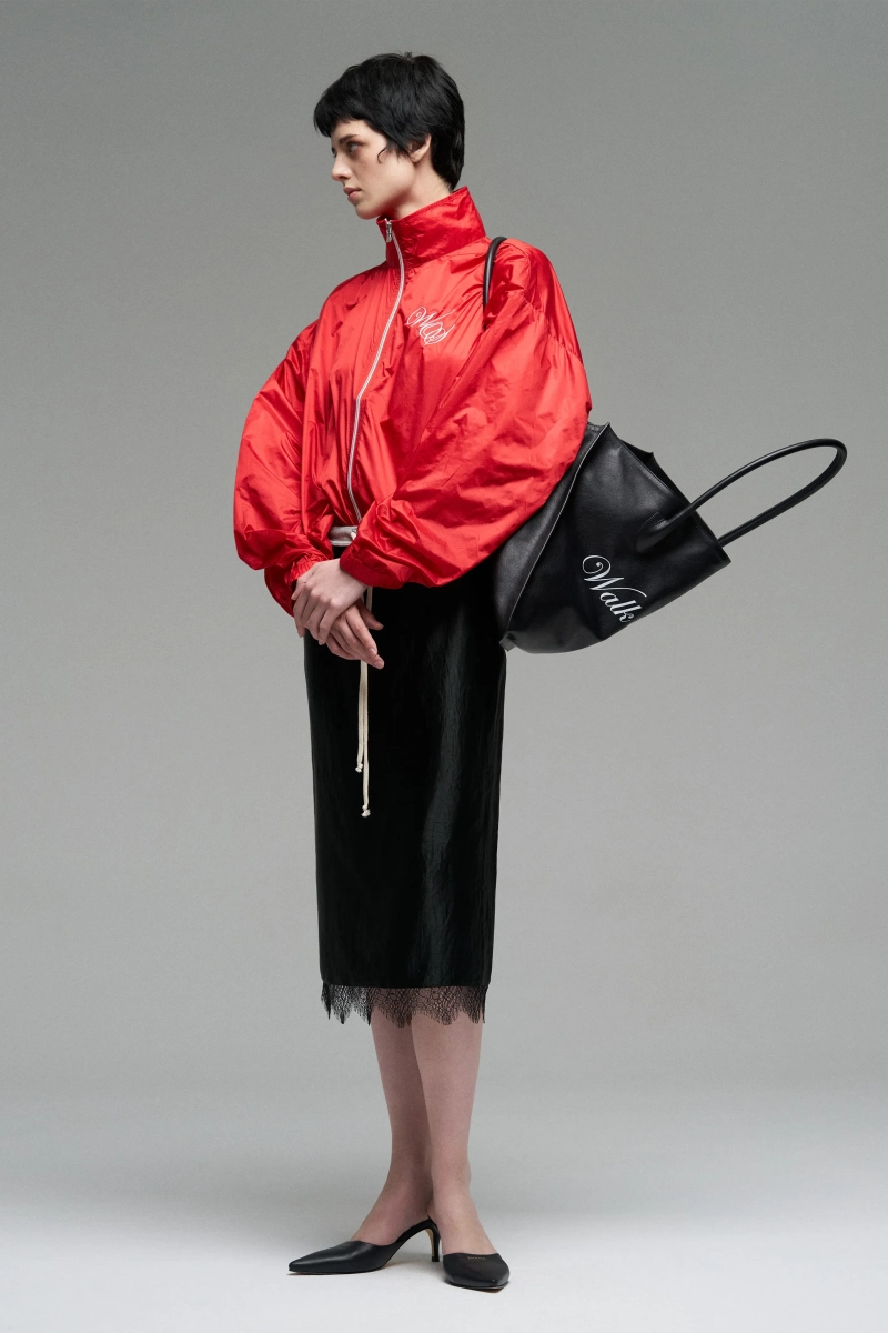 Бомбер из нейлона с вышивкой WALK OF SHAME, цвет: красный, MC026/FW2526 купить онлайн