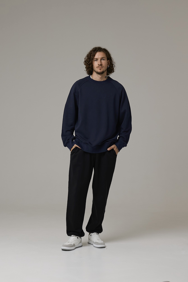 Свитшот из футера Rich Raglan Lite BUCHNER, цвет: темно-синий, SW0123012DB со скидкой купить онлайн
