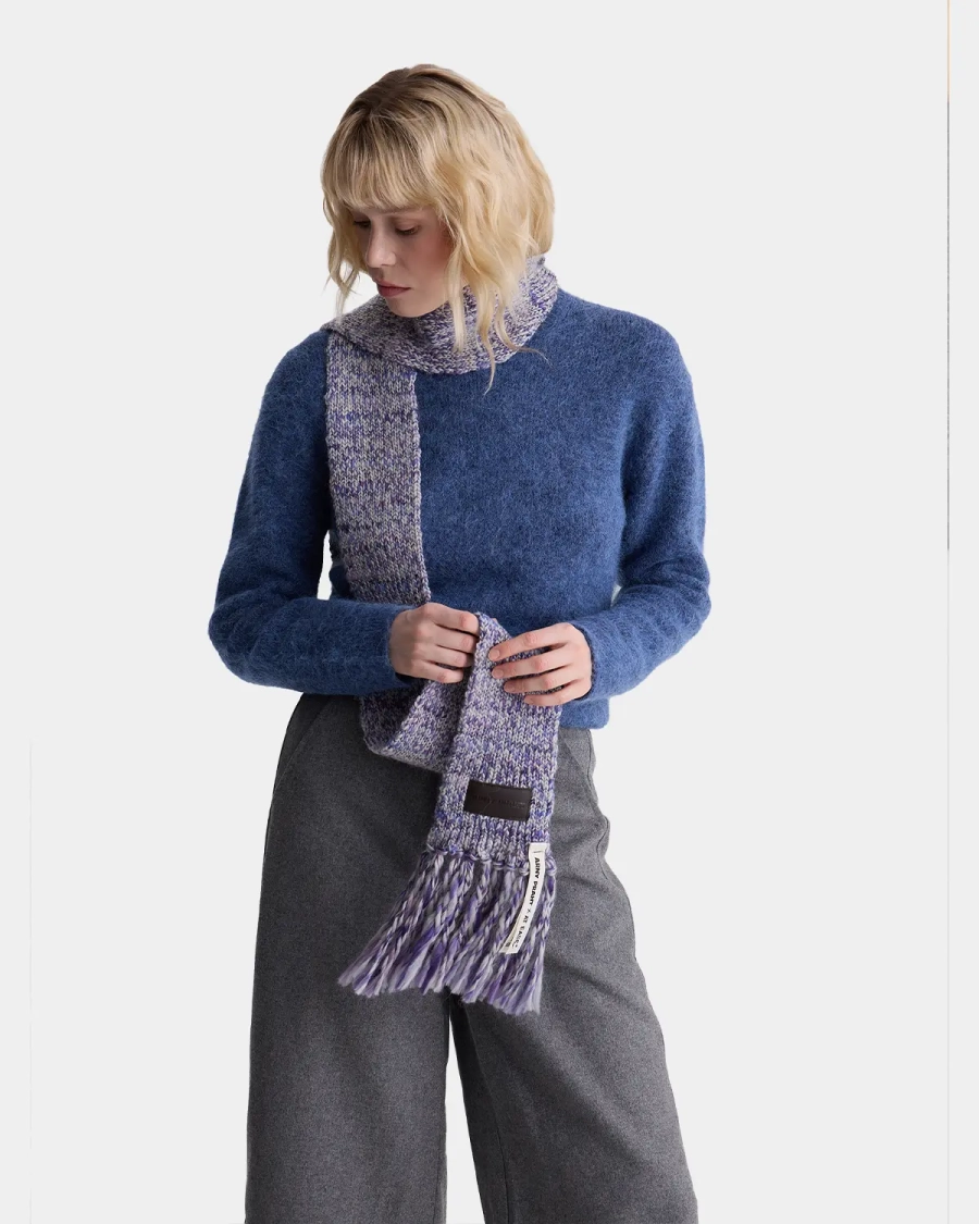 Узкий шарф Arny Praht, цвет: фиолетовый  купить онлайн