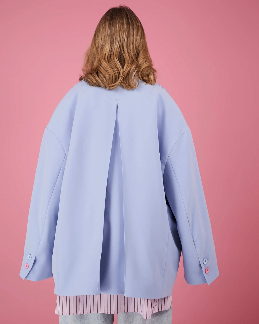 Пиджак макси TABOO, цвет: голубой, Blzr04 купить онлайн