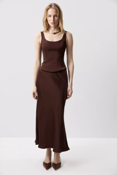 Юбка годе из сатина