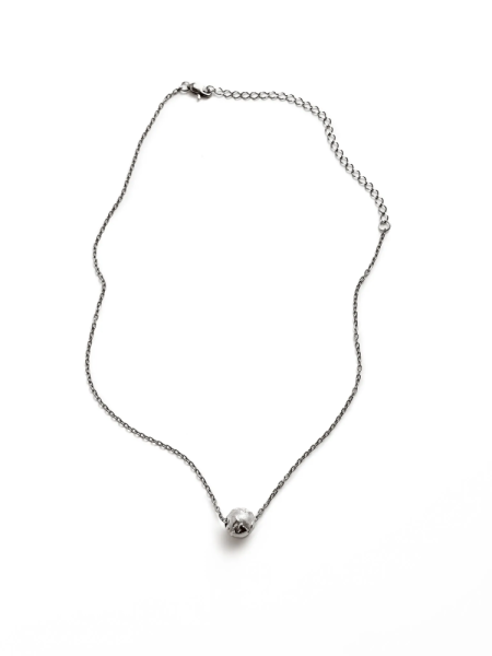 Серебряное колье «Земля» black