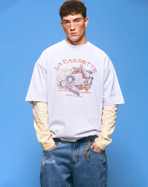 Футболка T-Shirt "Souvenir Magnétique" Brûler d'Amour, цвет: melange, BS2404C-2227-10 купить онлайн
