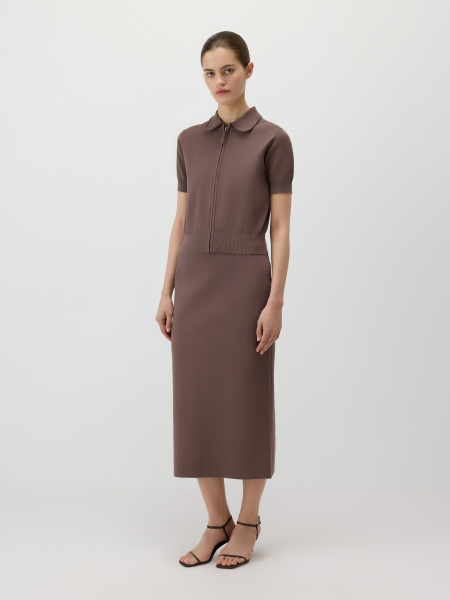 Кардиган на молнии Conso, цвет: коричневый, KCS 260709 - кофейный купить онлайн