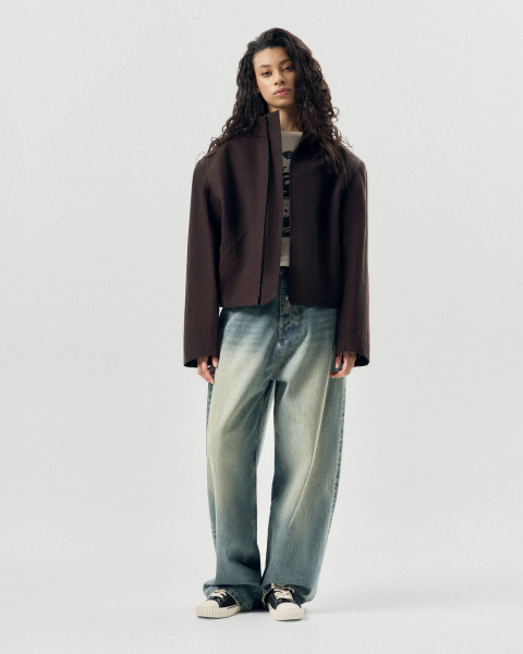 Куртка с объемными плечами NAIPACHE, цвет: Кофейный, 2614012700 купить онлайн