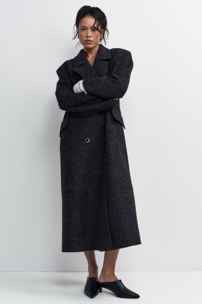 Пальто-макси Erist store, цвет: Черный, НФ-00003231 купить онлайн