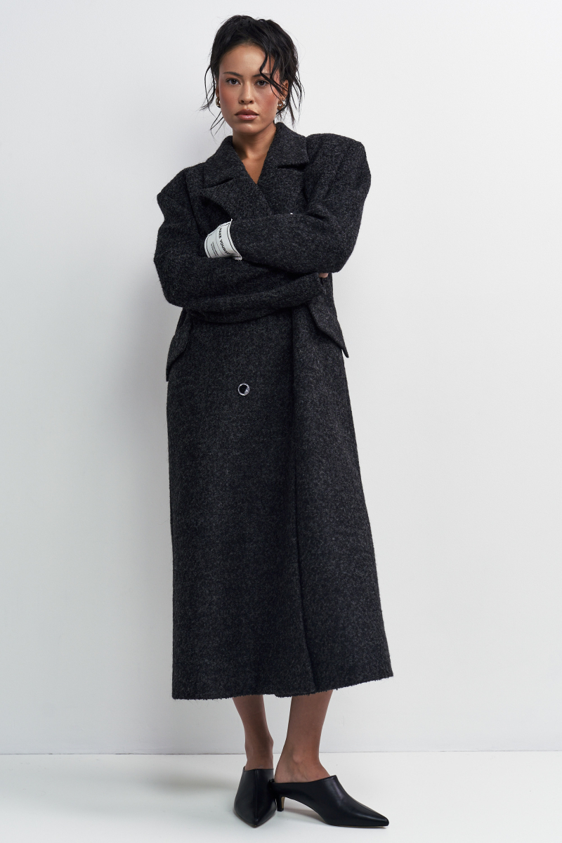 Пальто-макси Erist store, цвет: Черный, НФ-00003231 купить онлайн