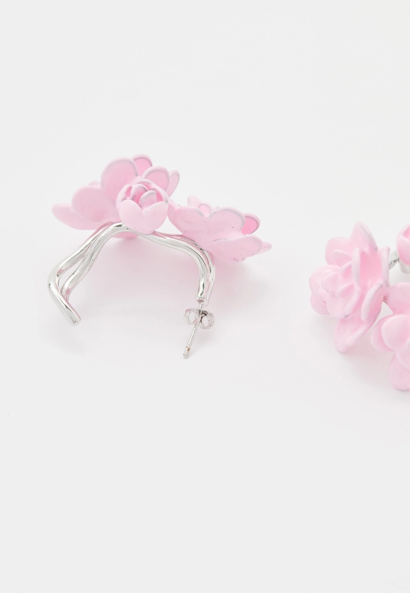 Серьги Rose Earrings Berhasm, цвет: розовый,серебряный jew25-1-rhod |новая коллекция купить онлайн