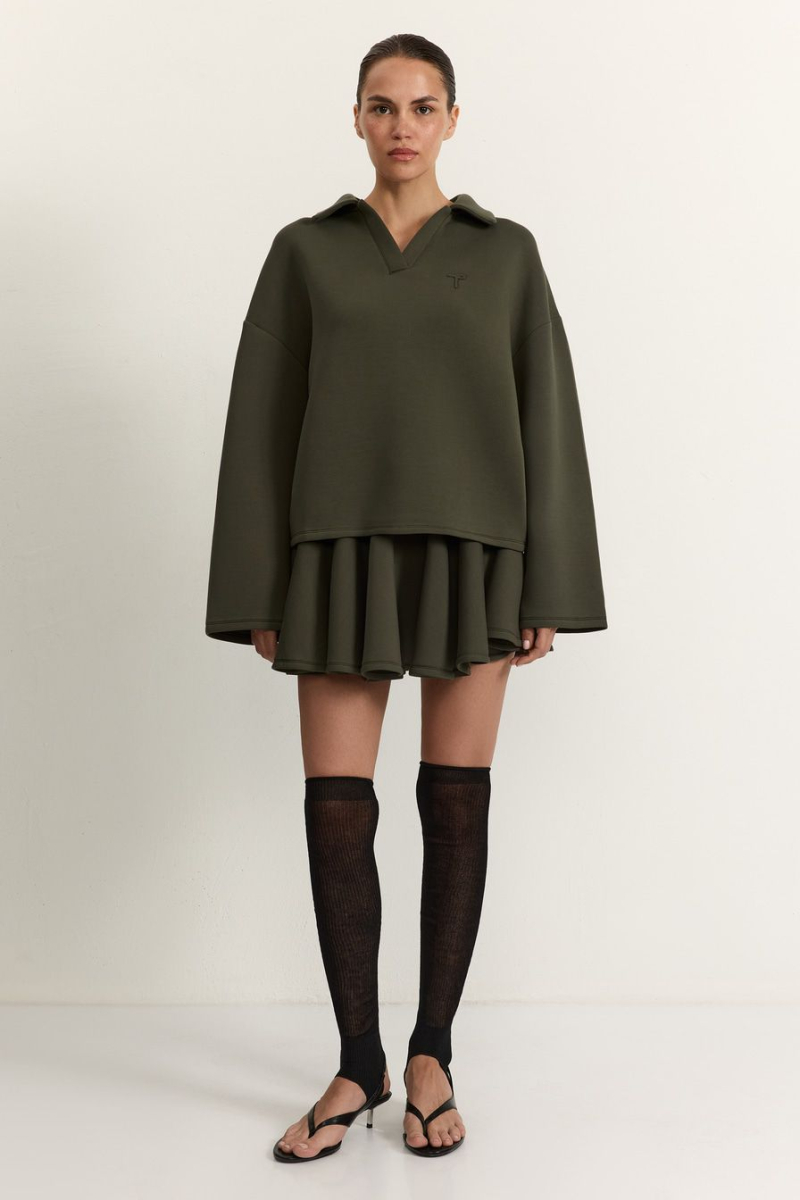 Юбка из смесовой вискозы TOPTOP, цвет: зеленый, TT.070.17745.500 купить онлайн