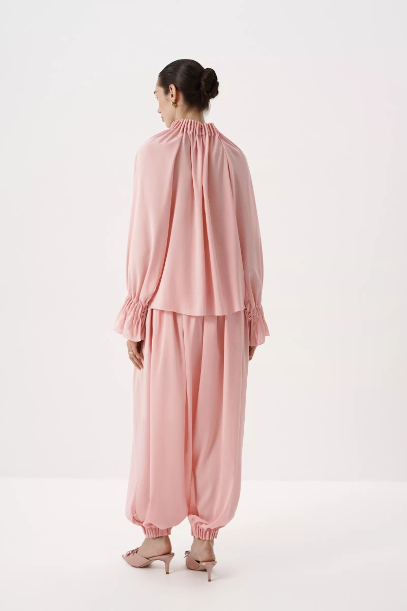Блуза из шифона Charmstore, цвет: розовый коралл, 102-63361-1009 купить онлайн
