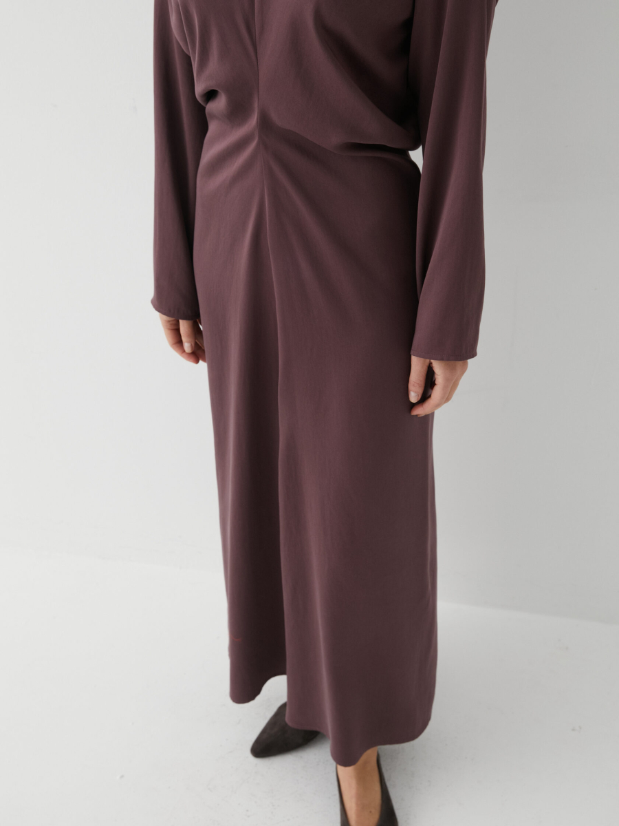 Платье со складкой Marou, цвет: фиолетовый,  купить онлайн