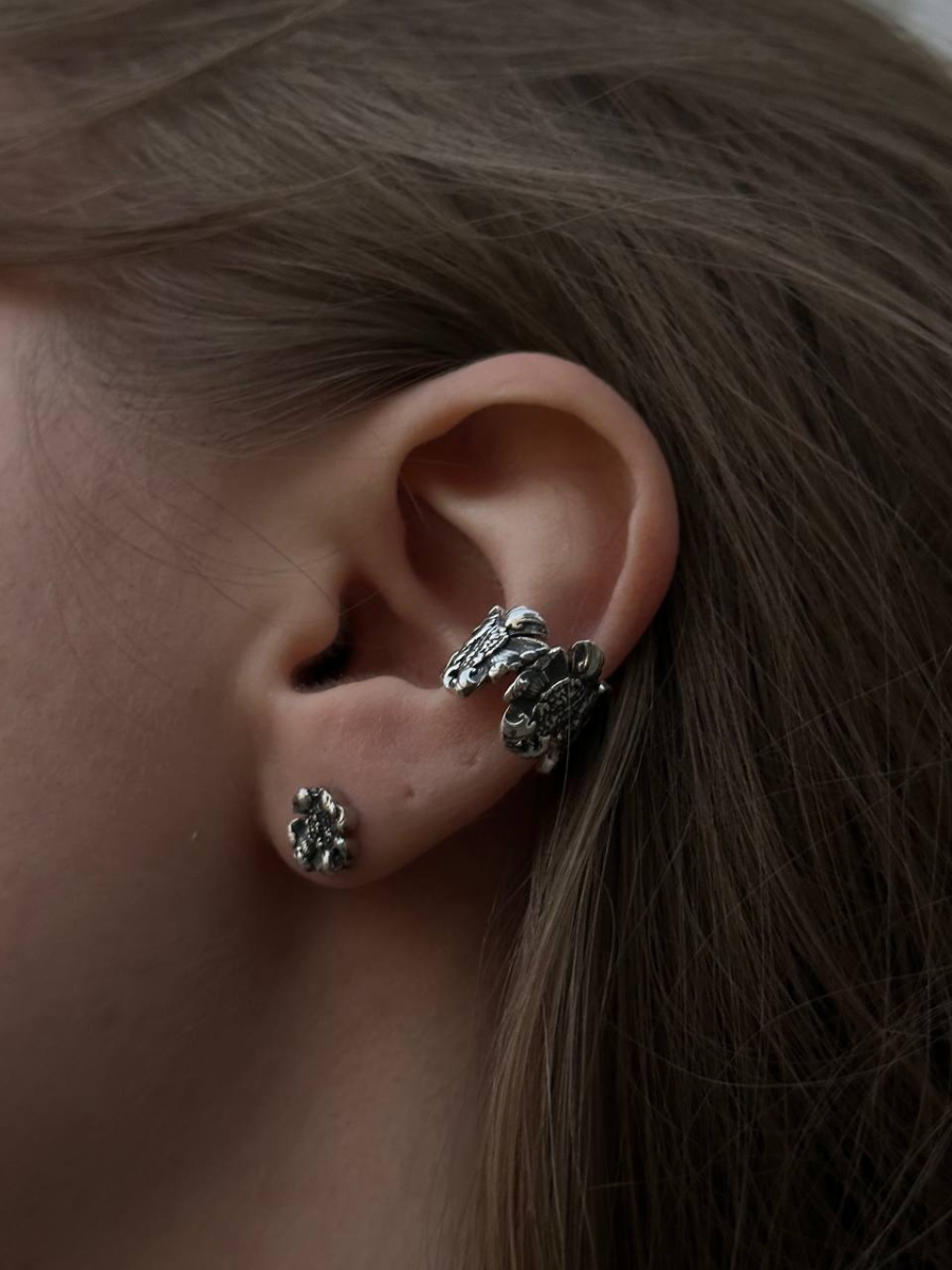 Пусеты Пион my future jewelry, цвет: серебро, K28-30 купить онлайн