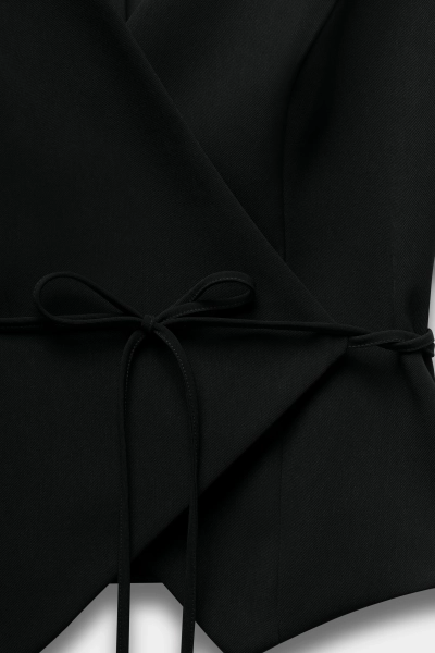 Жилет на запах из костюмной ткани REFERT, цвет: Черный, 05-4144/1-2511 купить онлайн