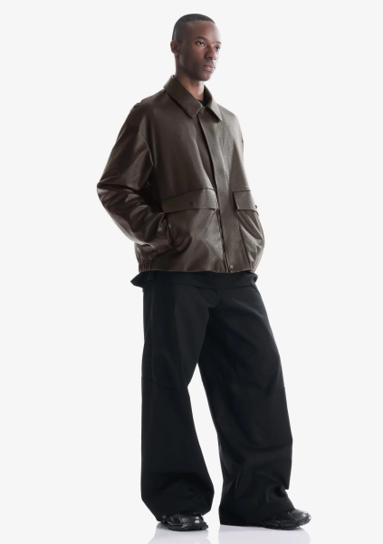 Куртка из экокожи KRAKATAU, цвет: коричневый, Qm566-7 купить онлайн