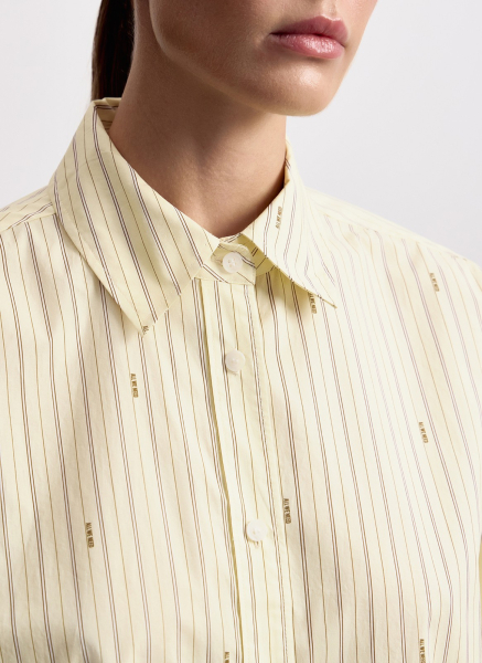 Рубашка из хлопка ALL WE NEED, цвет: Сливочный, 2603W1336-88 купить онлайн