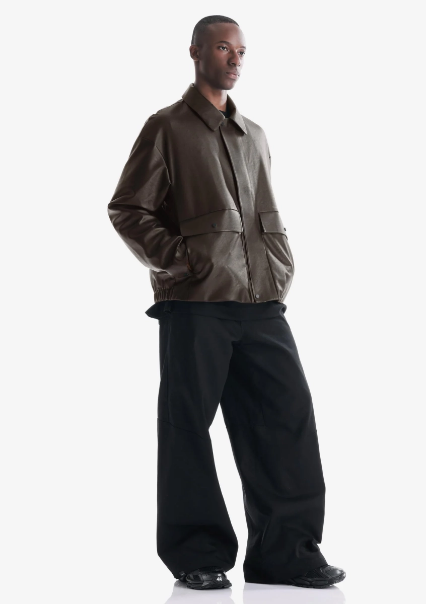 Куртка из экокожи KRAKATAU, цвет: коричневый, Qm566-7 купить онлайн