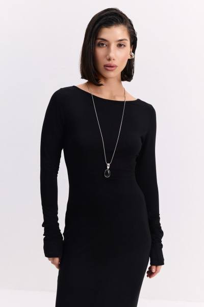 Платье из смесовой вискозы TOPTOP, цвет: Черный, TT.012.16907.900 купить онлайн