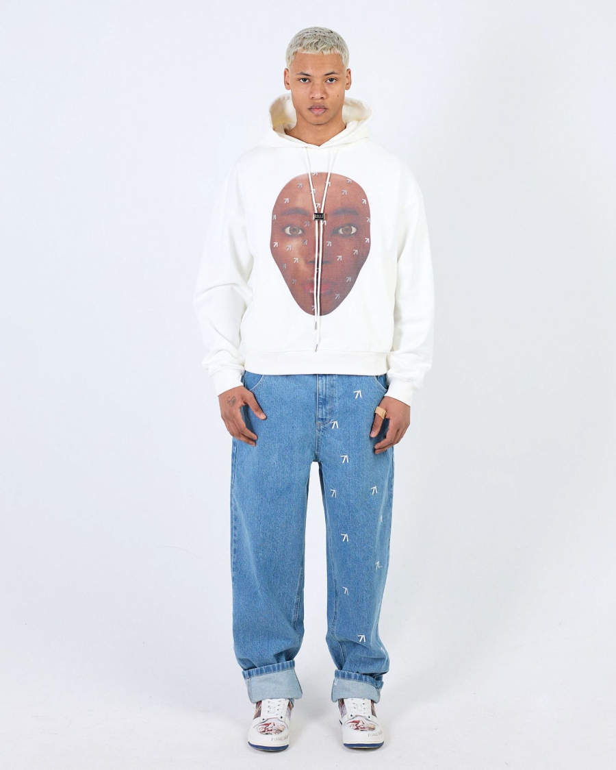 Худи LUNA FACE 495GR WHITE ASIA ST 71, цвет: белый, Ast71.hood-Lunaface-wh купить онлайн