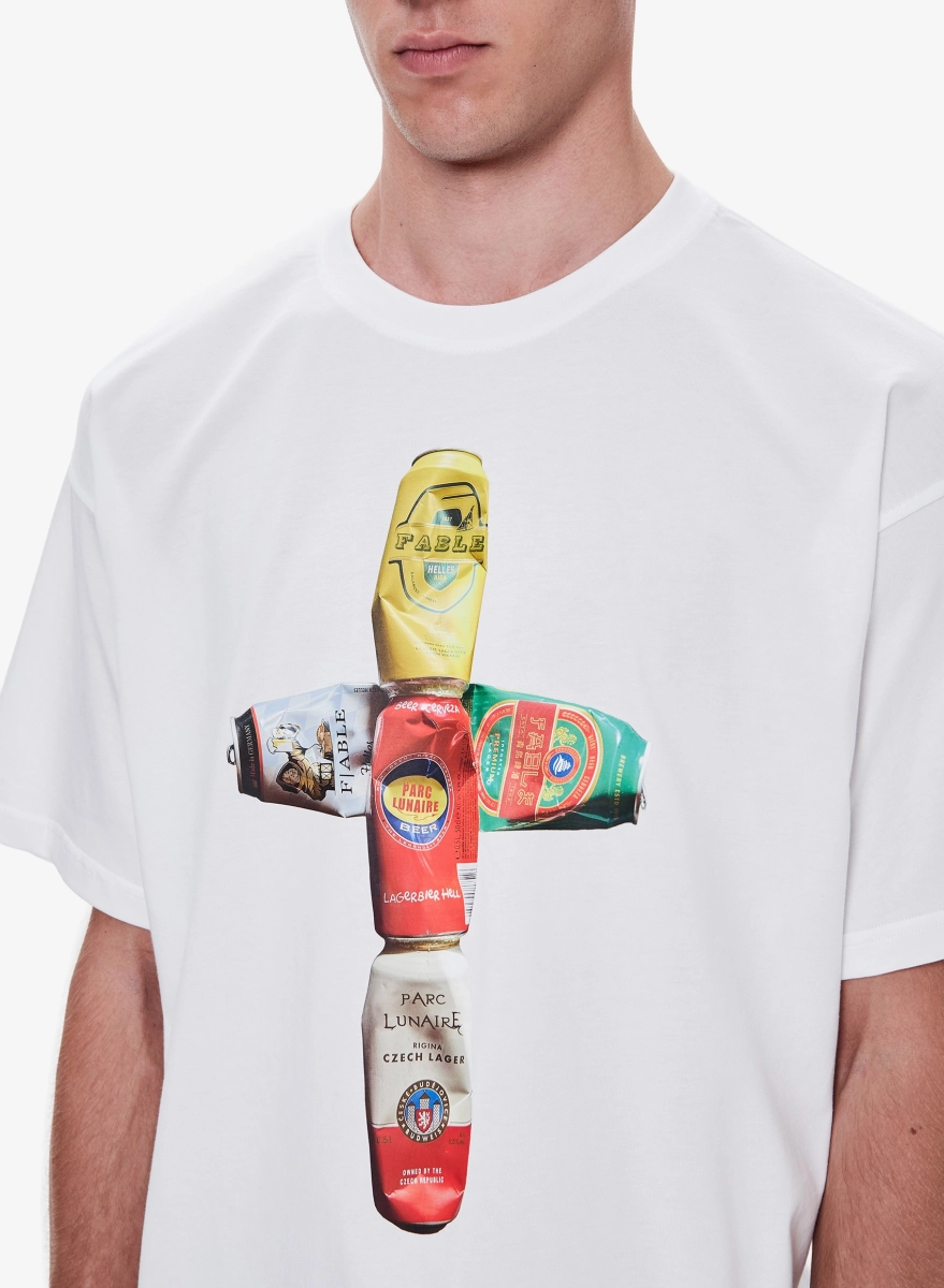 Футболка CAN OF BEER FABLE, цвет: белый, TSHRT-FBL-CNFBR-WHT купить онлайн