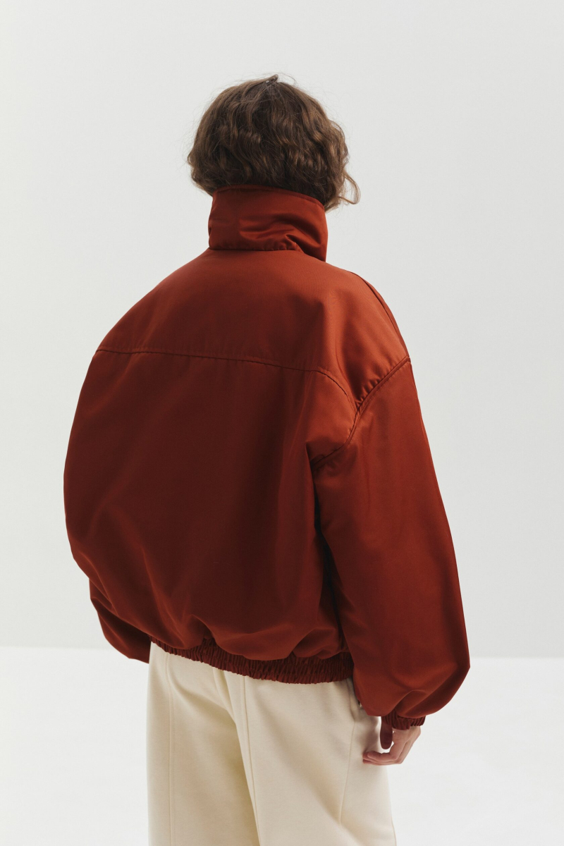 Бомбер укороченный marte, цвет: терракотовый,  купить онлайн