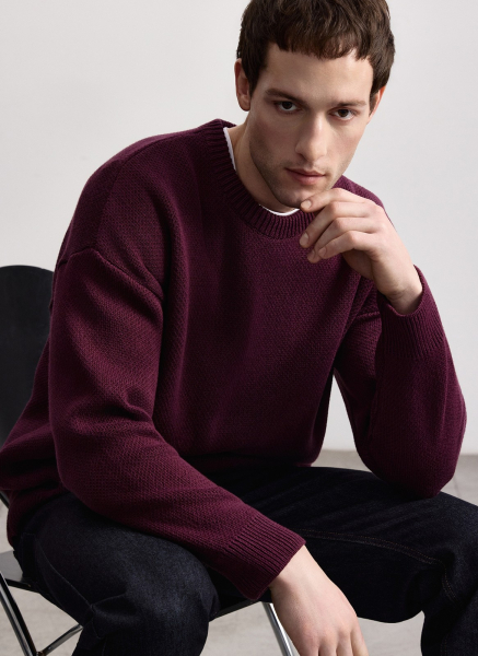 Свитер жаккардовый ALL WE NEED, цвет: сливовый, 2603M3517-016 купить онлайн